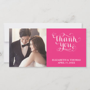 ELEGANT HANDWRITTEN SCRIPT PHOTO THANK YOU CARD