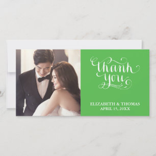 ELEGANT HANDWRITTEN SCRIPT PHOTO THANK YOU CARD