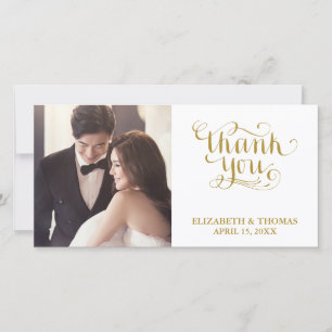 ELEGANT HANDWRITTEN SCRIPT PHOTO THANK YOU CARD
