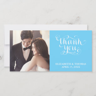 ELEGANT HANDWRITTEN SCRIPT PHOTO THANK YOU CARD