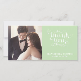ELEGANT HANDWRITTEN SCRIPT PHOTO THANK YOU CARD
