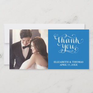 ELEGANT HANDWRITTEN SCRIPT PHOTO THANK YOU CARD