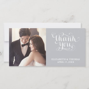 ELEGANT HANDWRITTEN SCRIPT PHOTO THANK YOU CARD