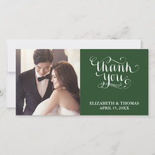 ELEGANT HANDWRITTEN SCRIPT PHOTO THANK YOU CARD