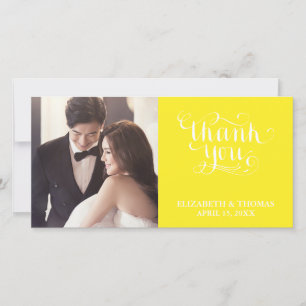 ELEGANT HANDWRITTEN SCRIPT PHOTO THANK YOU CARD