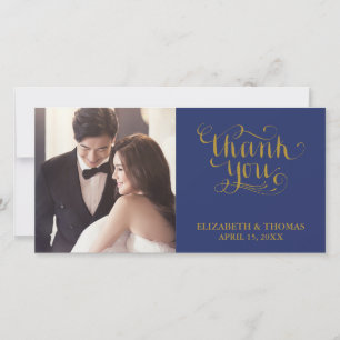 ELEGANT HANDWRITTEN SCRIPT PHOTO THANK YOU CARD