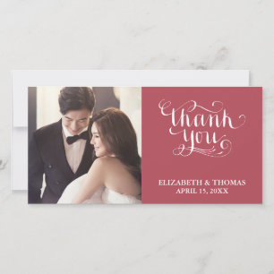 ELEGANT HANDWRITTEN SCRIPT PHOTO THANK YOU CARD