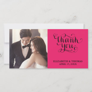 ELEGANT HANDWRITTEN SCRIPT PHOTO THANK YOU CARD