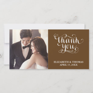 ELEGANT HANDWRITTEN SCRIPT PHOTO THANK YOU CARD