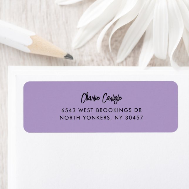 Elegant Handwritten Script Return Address  Label (Insitu)