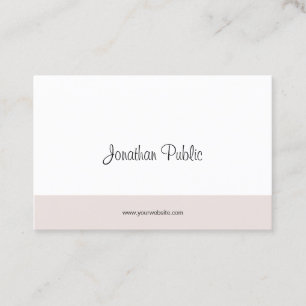 Elegant Handwritten Script Simple Modern Template Business Card