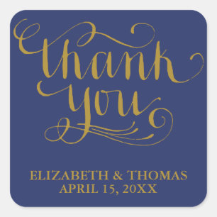 ELEGANT HANDWRITTEN SCRIPT THANK YOU STICKERS