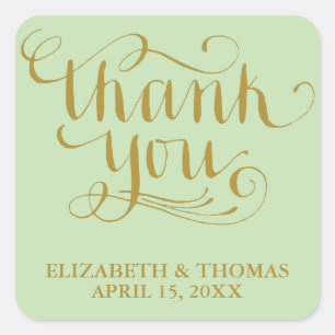 ELEGANT HANDWRITTEN SCRIPT THANK YOU STICKERS