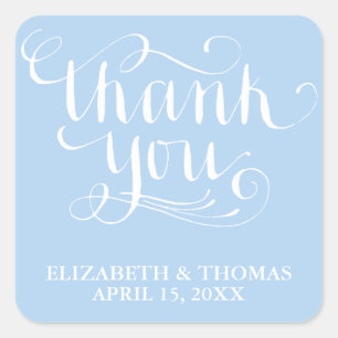 ELEGANT HANDWRITTEN SCRIPT THANK YOU STICKERS