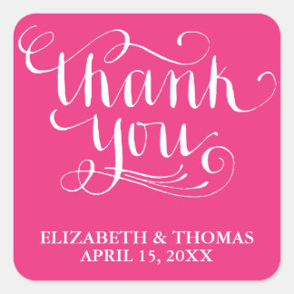ELEGANT HANDWRITTEN SCRIPT THANK YOU STICKERS