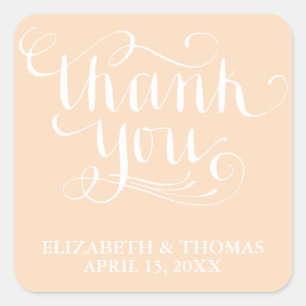 ELEGANT HANDWRITTEN SCRIPT THANK YOU STICKERS