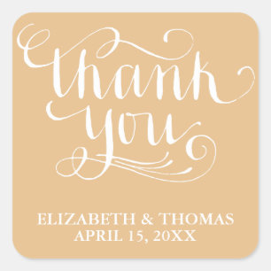 ELEGANT HANDWRITTEN SCRIPT THANK YOU STICKERS