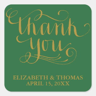 ELEGANT HANDWRITTEN SCRIPT THANK YOU STICKERS