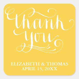 ELEGANT HANDWRITTEN SCRIPT THANK YOU STICKERS