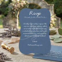 Elegant Handwritten Script Wedding RSVP Card