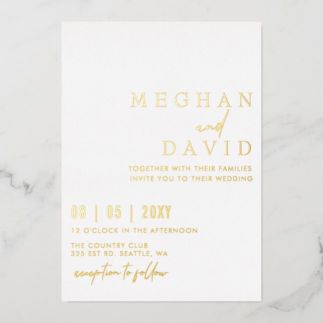 Elegant Handwritten Simple Wedding  (Front)