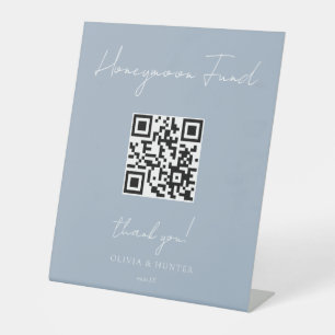 Elegant Handwritten Wedding Honeymoon Fund Sign