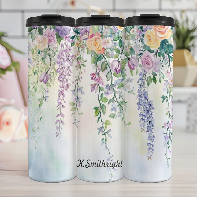 Elegant Hanging Floral Arrangement Thermal Tumbler (Creator Uploaded)