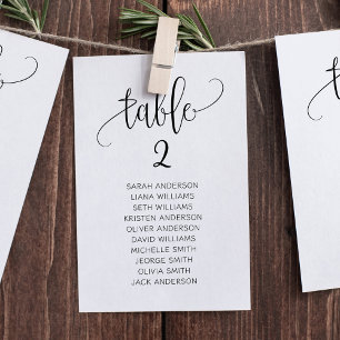 Elegant Hanging Wedding Seating Chart Card