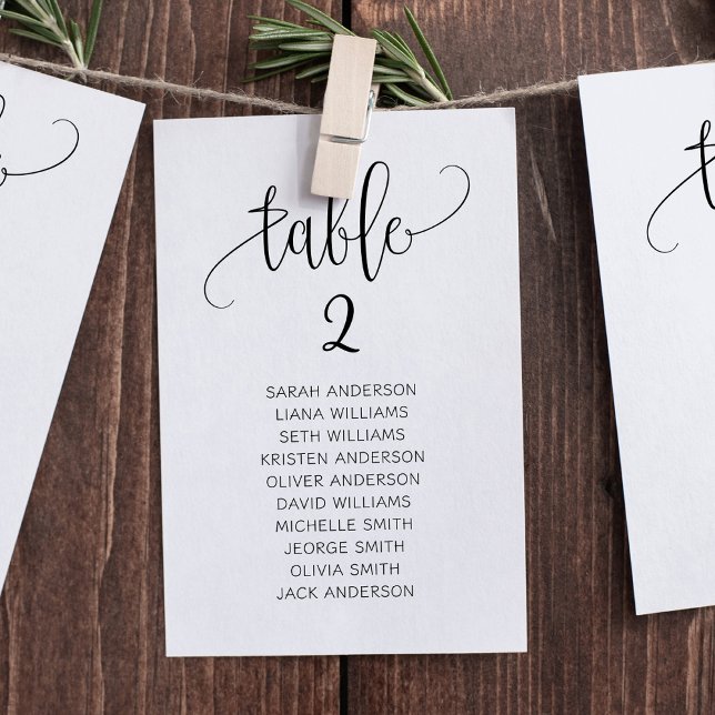 Elegant Hanging Wedding Seating Chart Card (Creator Uploaded)