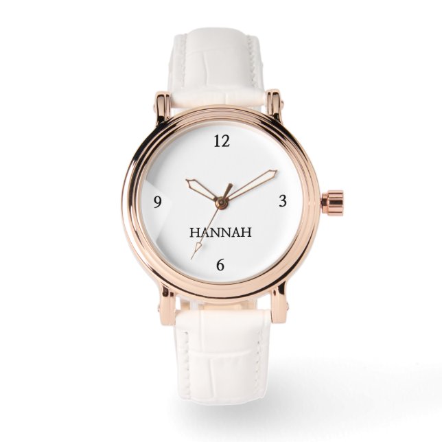 Elegant "HANNAH" Personalised Watch (Front)