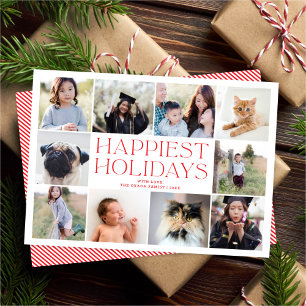 Elegant Happiest Holidays Chic 10 Photos New Year Holiday Card