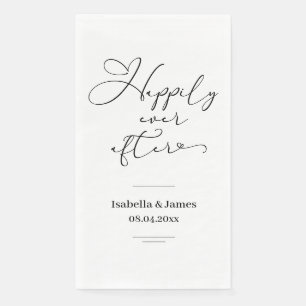 Elegant Happily Ever After Romantic Wedding  Napkin