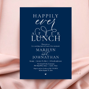 Elegant Happily Ever After Wedding Luncheon Invitation