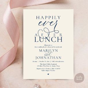 Elegant Happily Ever After Wedding Luncheon Invitation