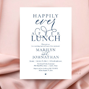 Elegant Happily Ever After Wedding Luncheon Invitation