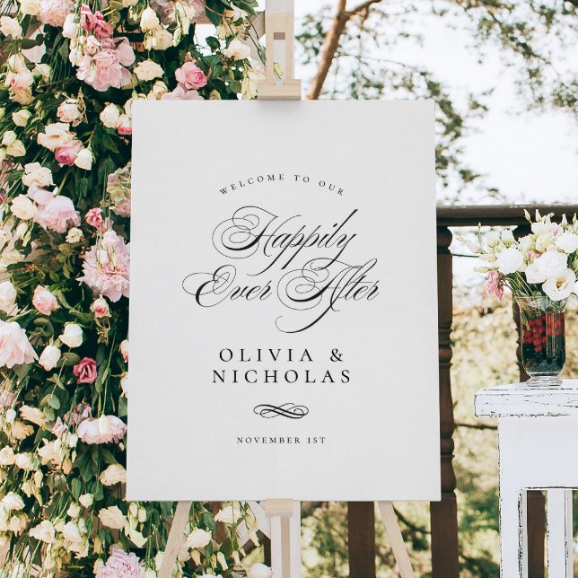 Elegant Happily Ever After Wedding Sign (Creator Uploaded)