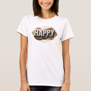 Elegant HAPPY Art Composition T-Shirt