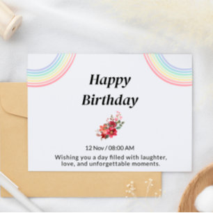 Elegant Happy Birthday Card