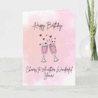 Elegant Happy Birthday Card | Cheers