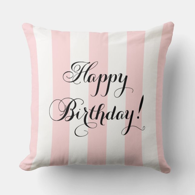 Elegant Happy Birthday Cushion (Front)