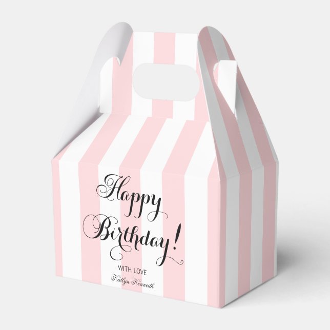 Elegant Happy Birthday Favour Box (Front Side)
