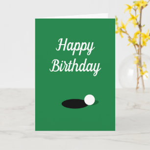 Elegant Happy Birthday golf card for golfer