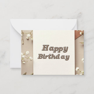 Elegant Happy Birthday Greeting Card