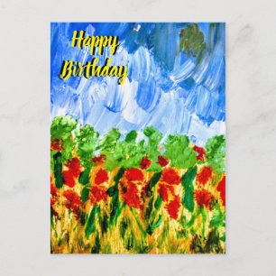 Elegant Happy Birthday Postcard
