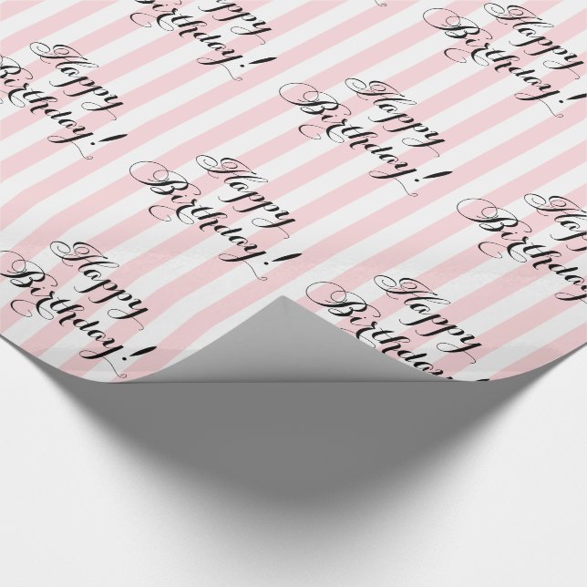 Elegant Happy Birthday Wrapping Paper (Corner)