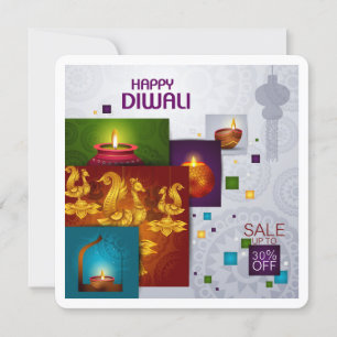 Elegant Happy Diwali Festival Greetings Card