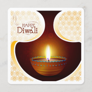 Elegant Happy Diwali Festival Greetings Card