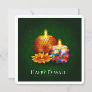 Elegant Happy Diwali Festival Greetings Card