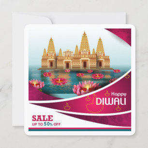 Elegant Happy Diwali Festival Greetings Card