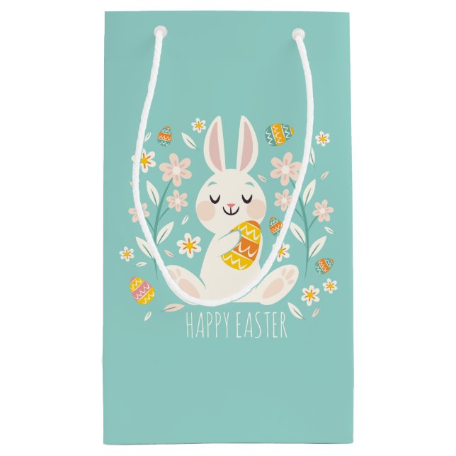 Elegant Happy Easter Bunny | Gift Bag (Back)